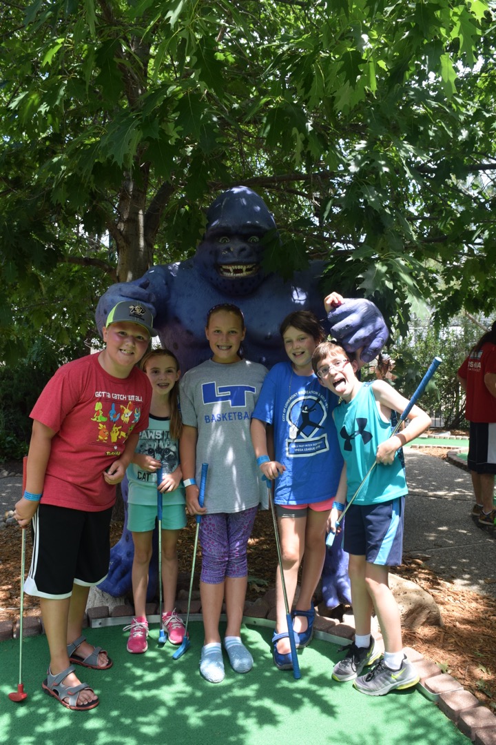 Purple gorilla group shot
