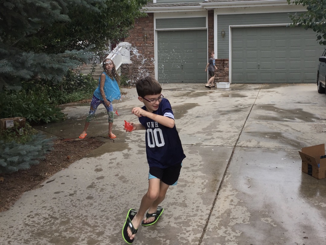 Water balloon fight