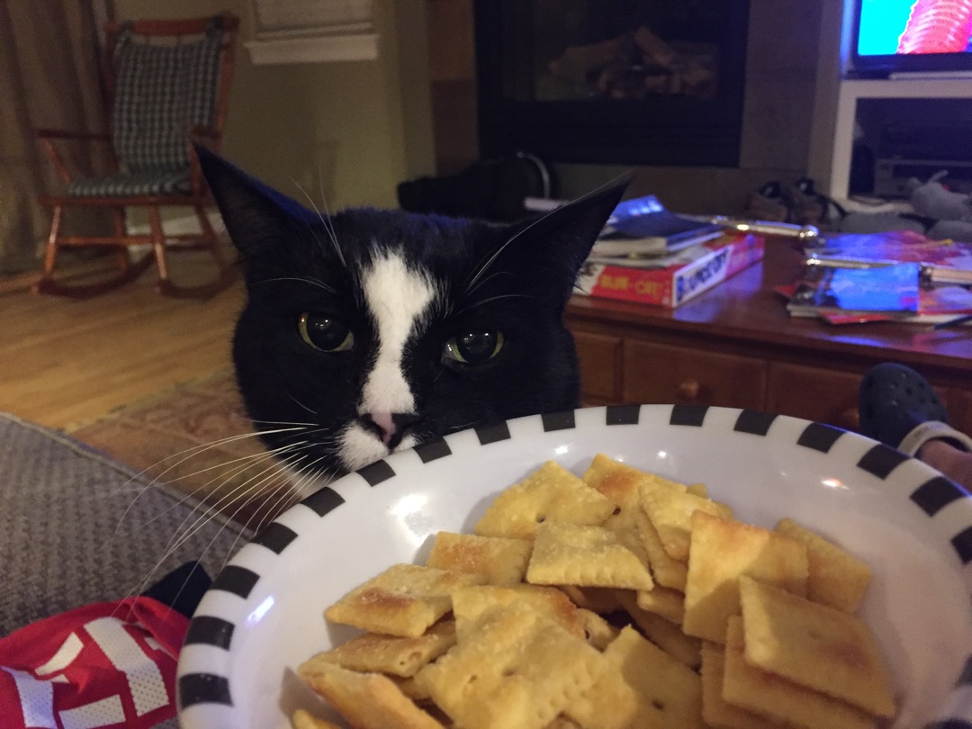 Henry likes Cheezits