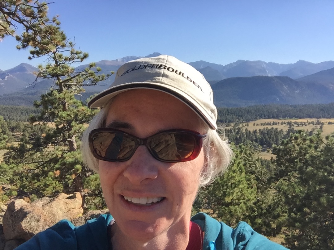 Selfie with mountains