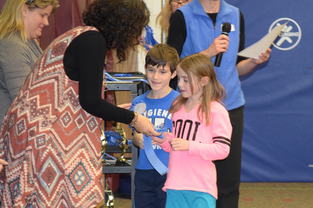 Ted and Caroline win an award for Best Child Effort!