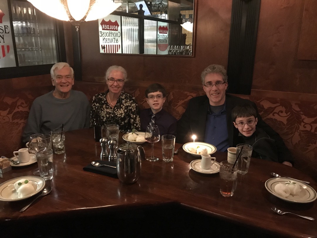 Out for fancy steaks for Dad's birthday