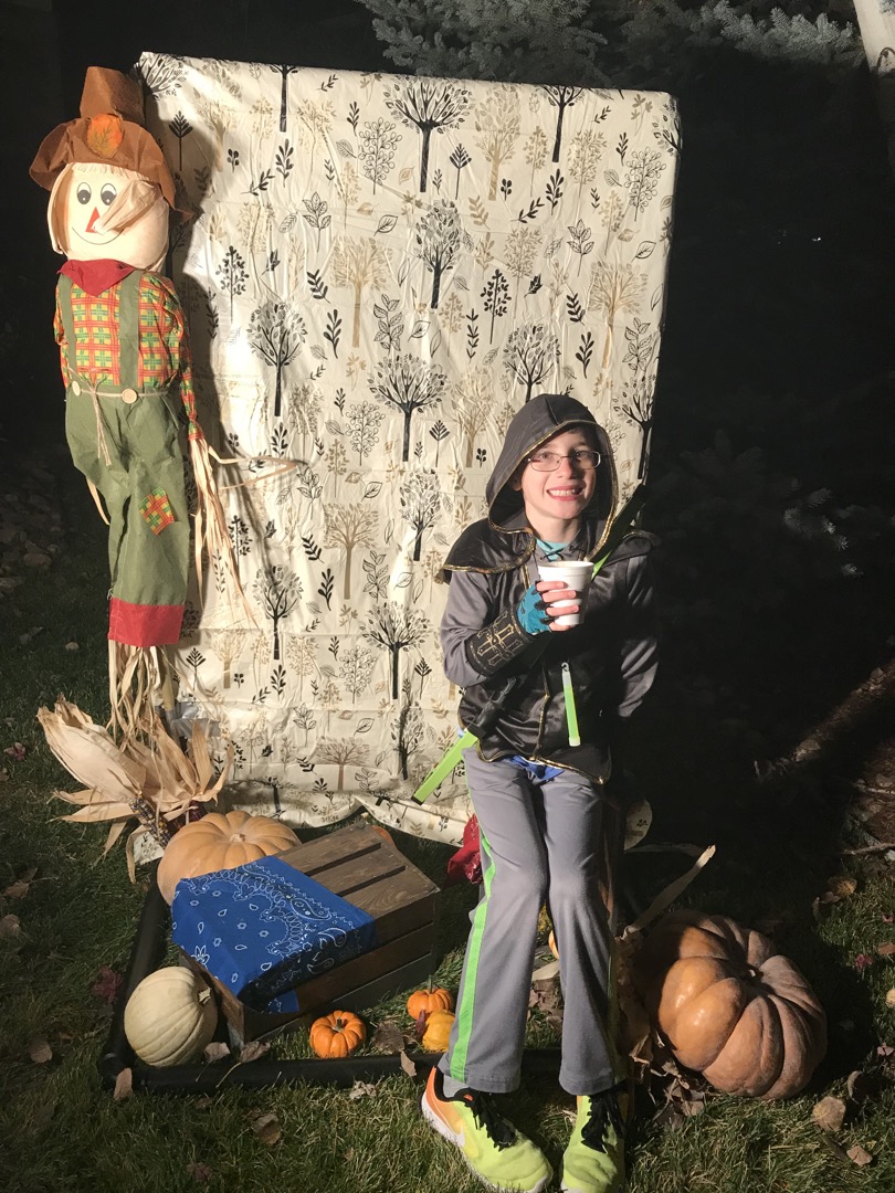 Hot chocolate while trick or treating