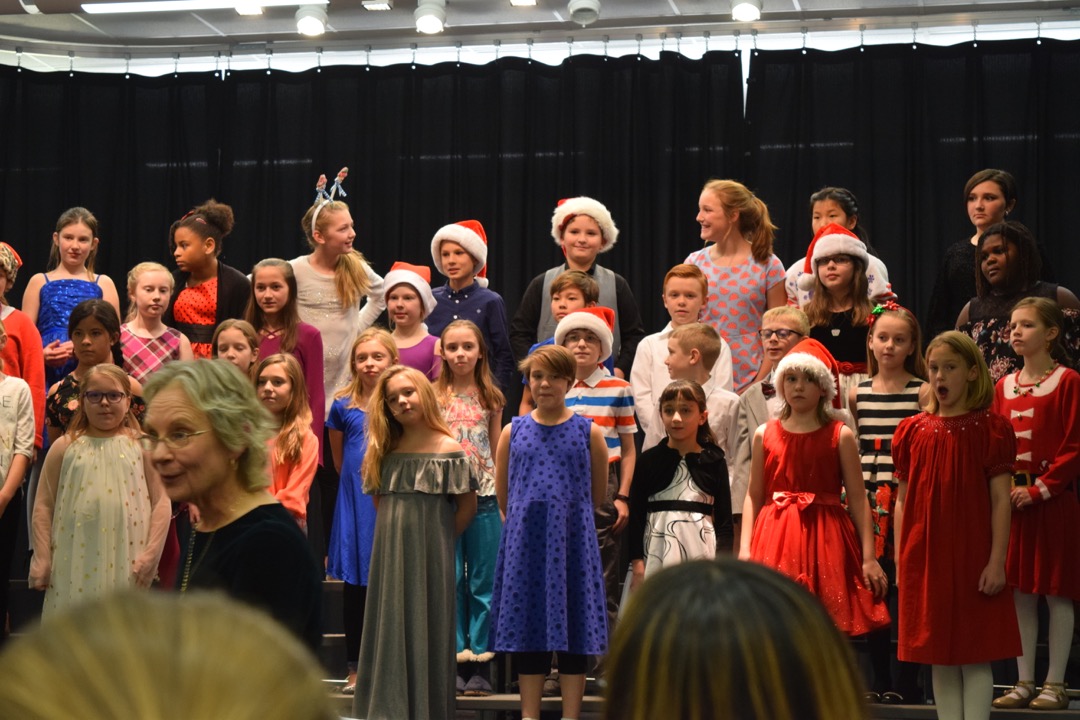 Ted and choir sing at Arts Night