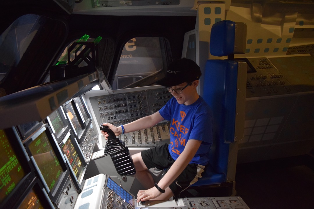 Tim at the controls