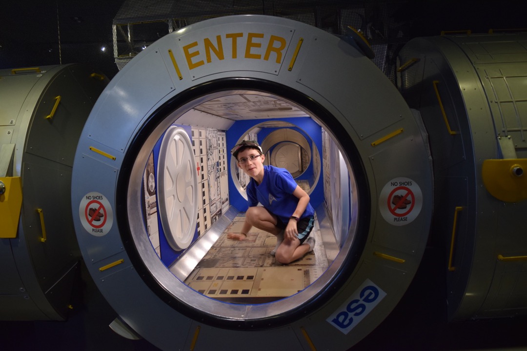 Ted enters the International Space Station