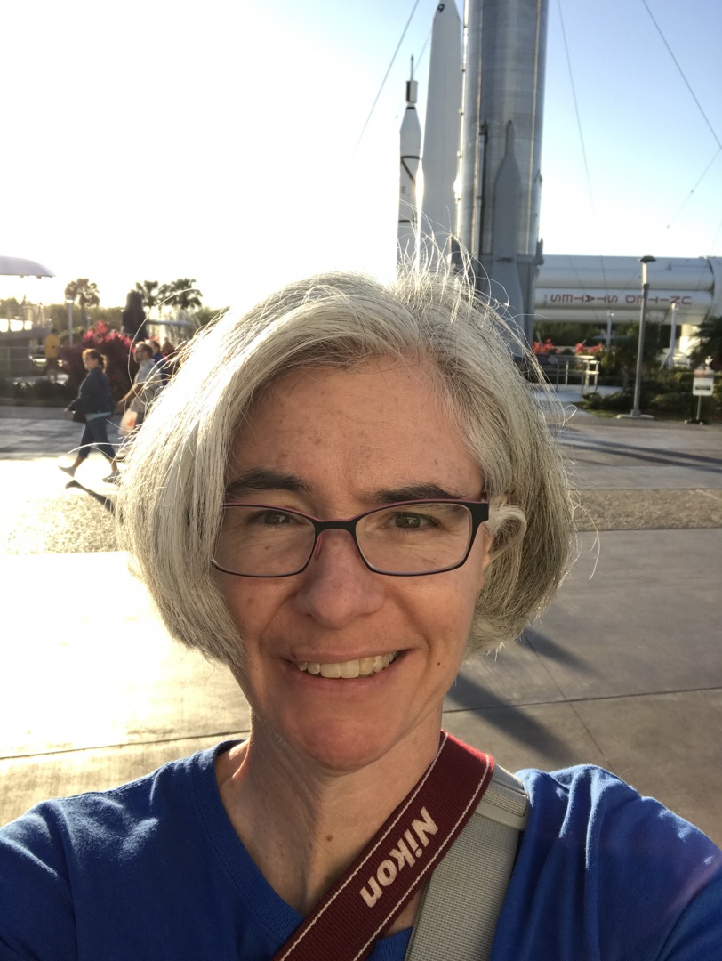 Selfie in the rocket garden