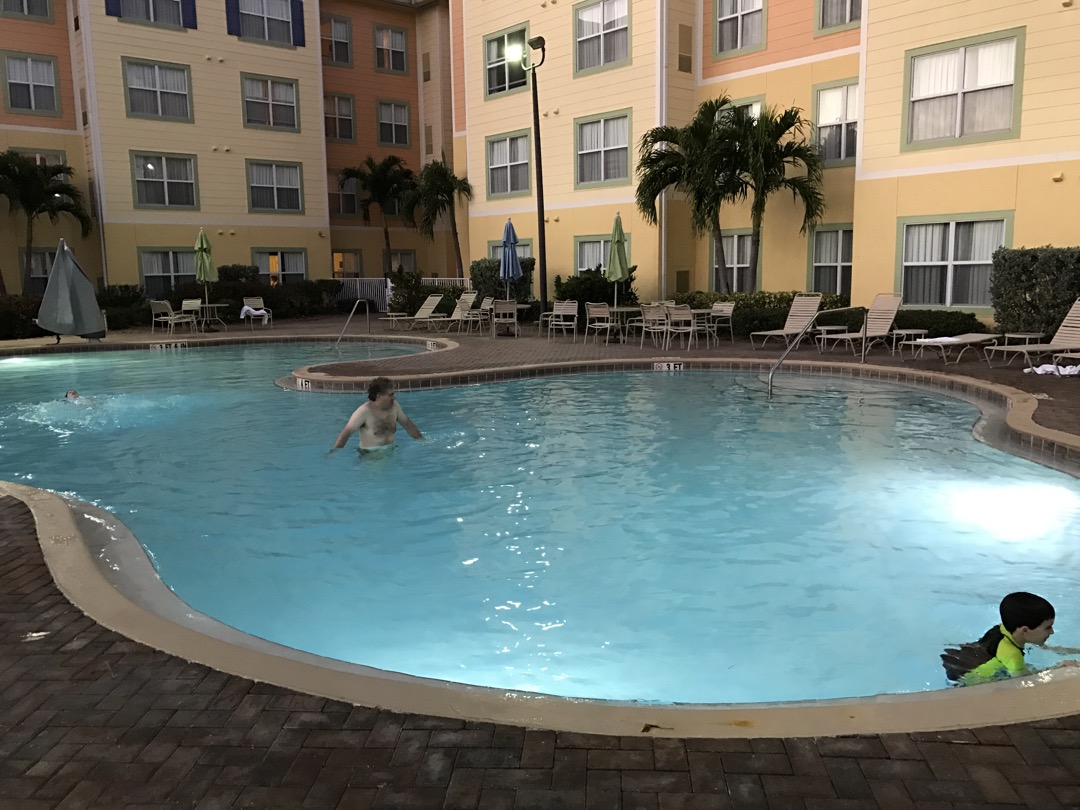 The whole pool to ourselves