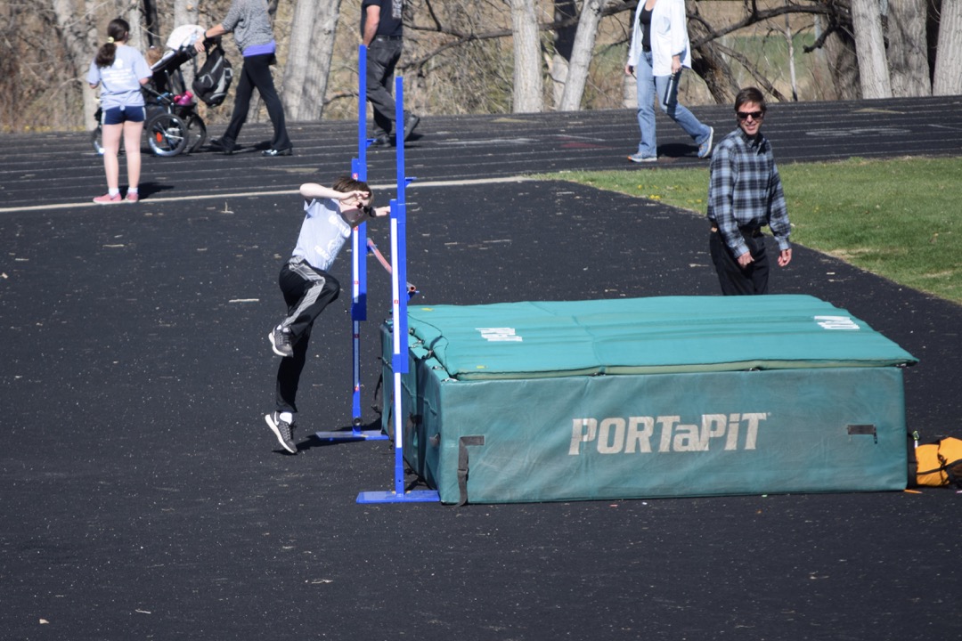 High jump at Tim's first track meet