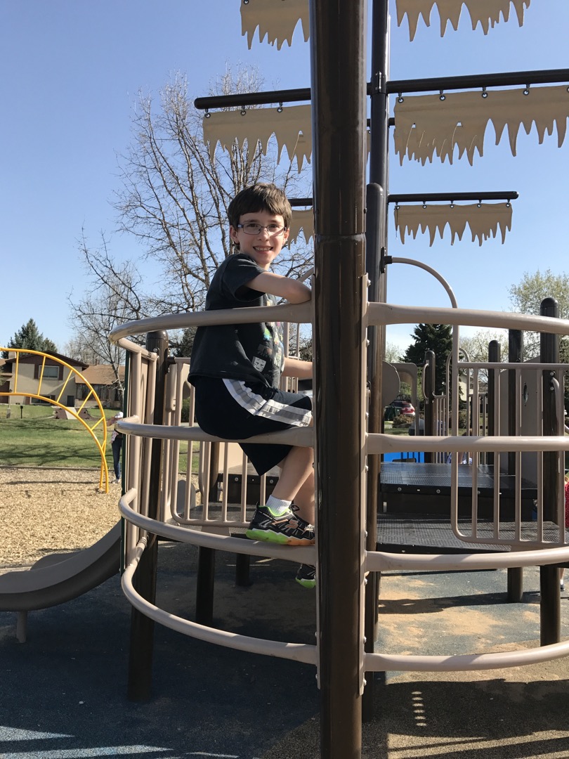 Hanging at the playground