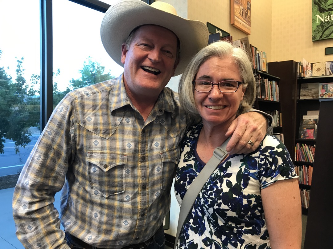 Mom meets a favorite author, Craig Johnson, at a book signing