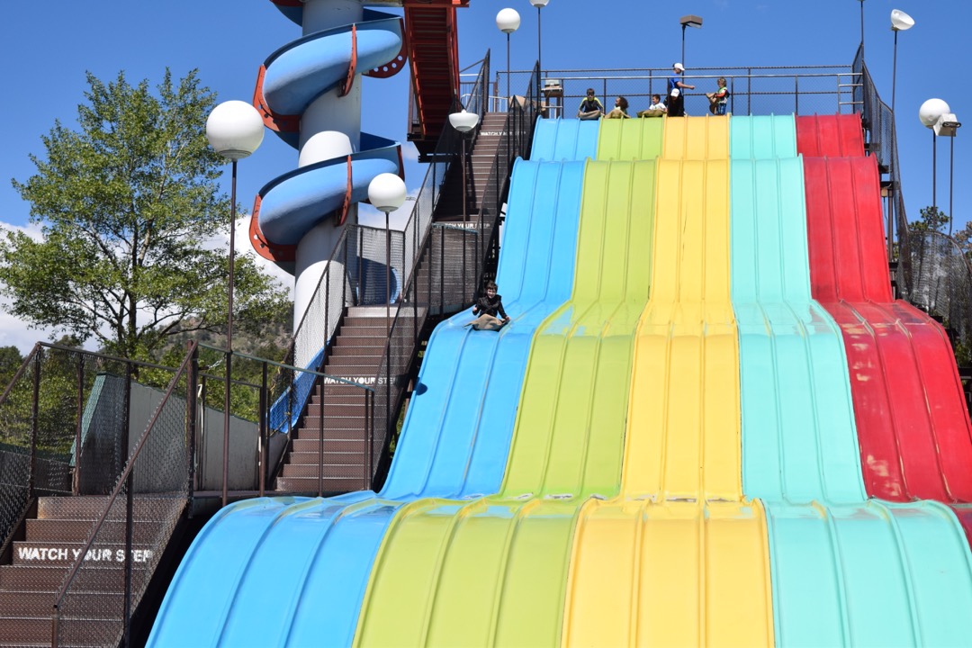 Ted on the giant slide