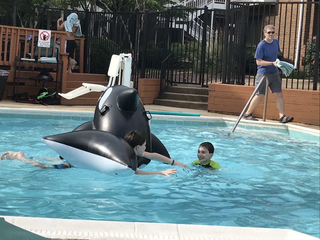 Poolside antics in VA