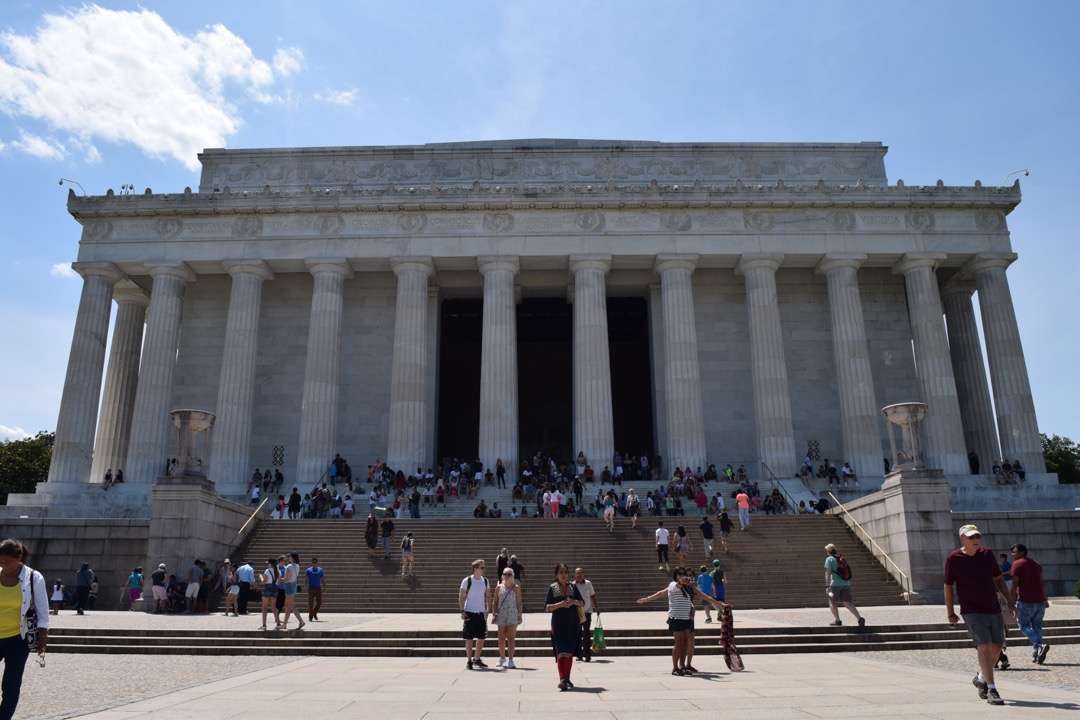Heading into the Lincoln Memorial
