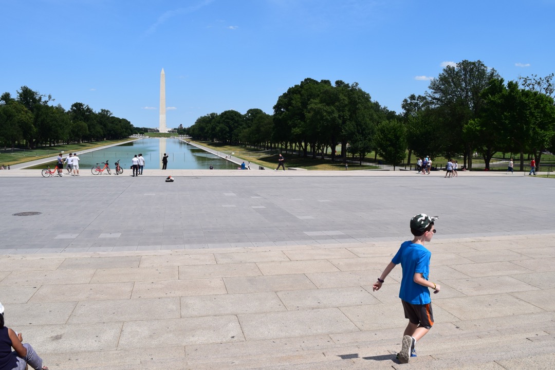 Near the reflecting pool