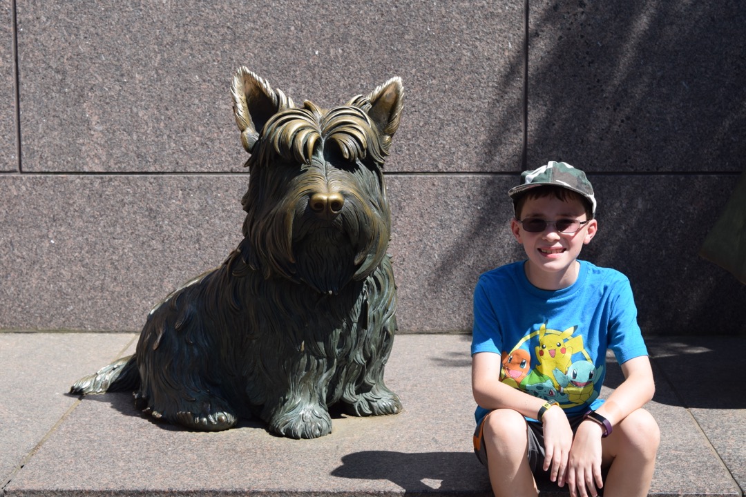 Ted with FDR's dog
