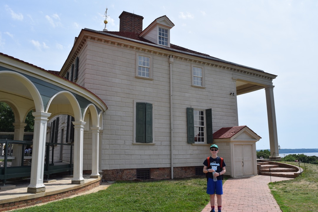 Tim after our tour of the house