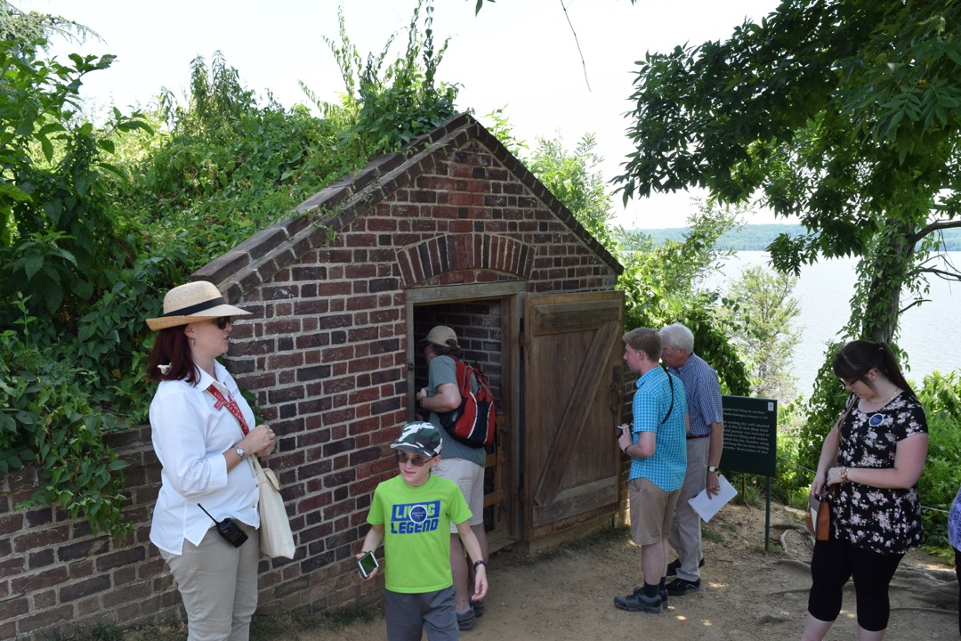 Checking out the icehouse on the tour