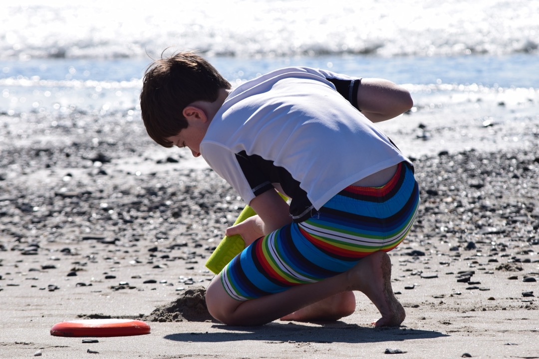 Playing in the sand