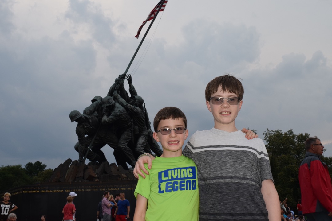 At the Iwo Jima Memorial before the fireworks