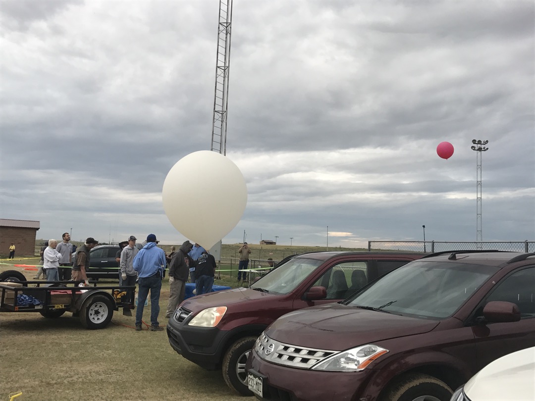 Edge of Space Science balloon launch for Ball intern payloads