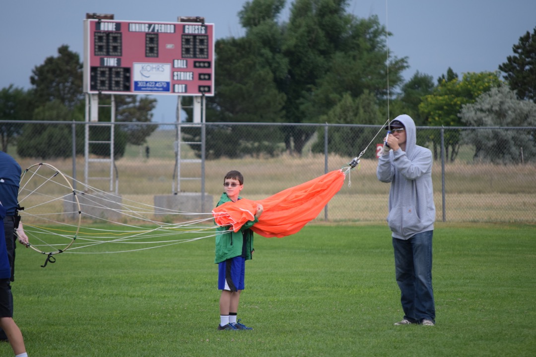 Ted's in charge of the parachute
