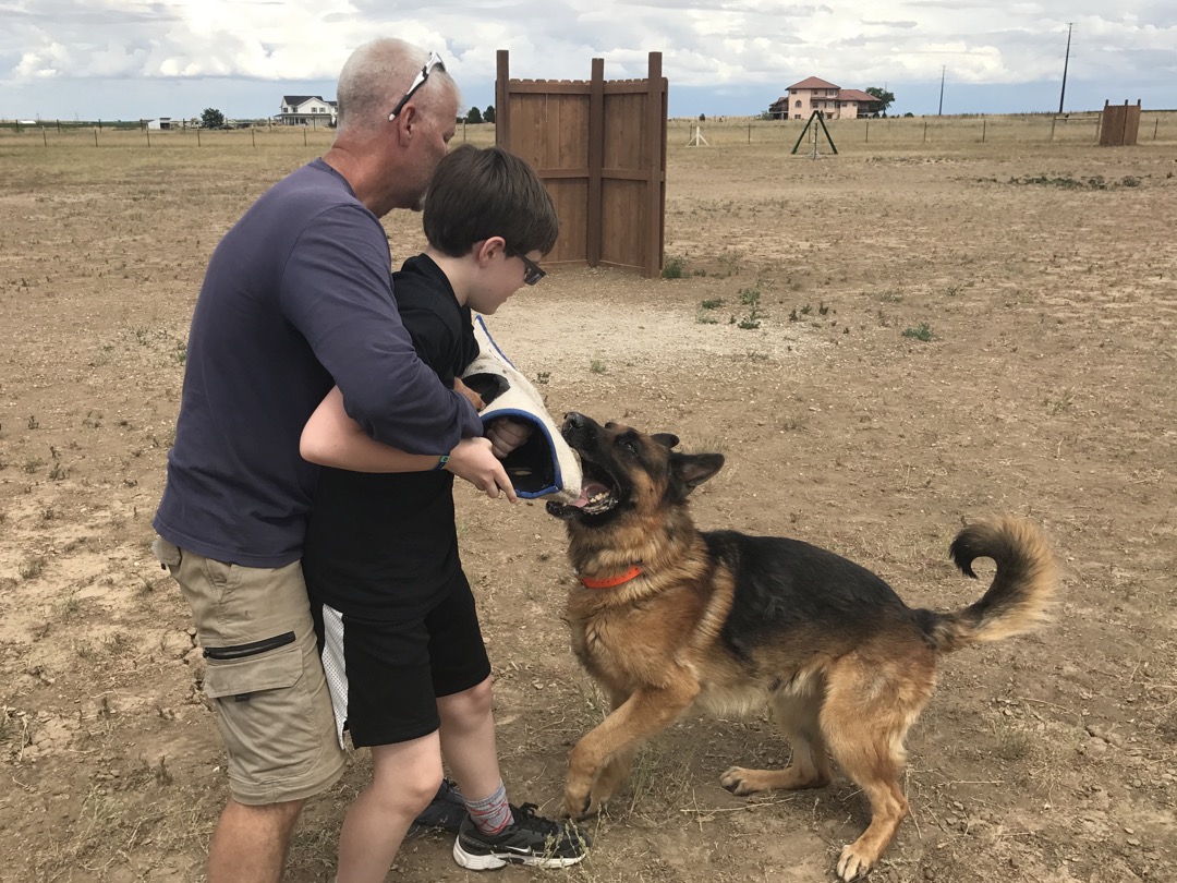 Tim learns about training police dogs