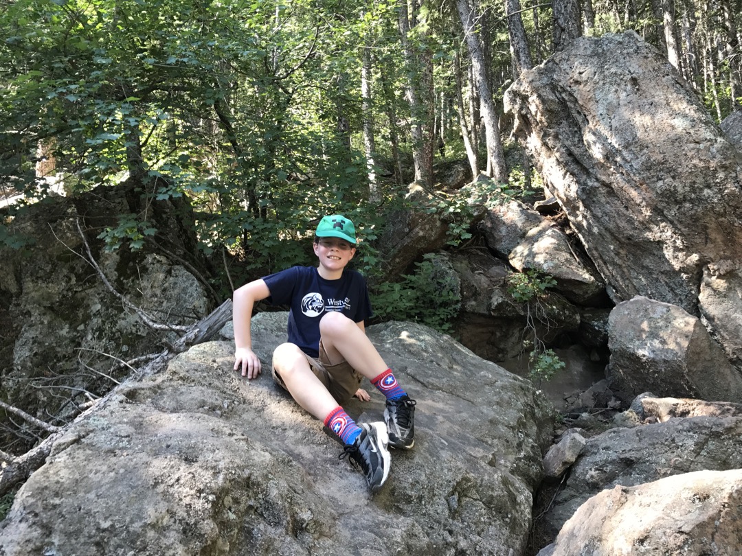 Resting on a rock
