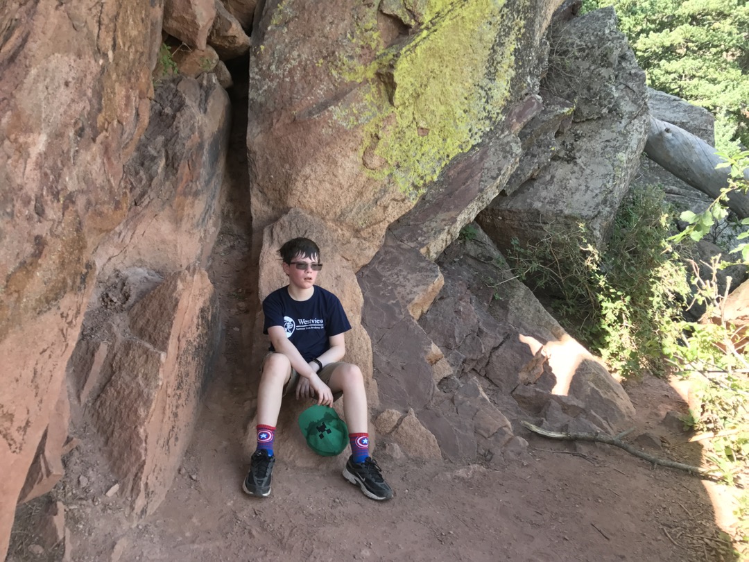 Resting in the shade before the return