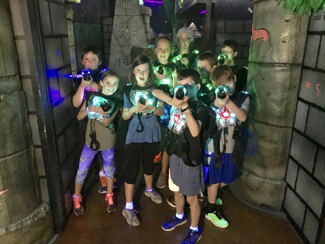Ted's last birthday celebration - laser tag party