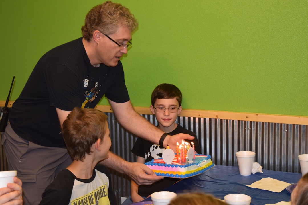 Here comes the cake