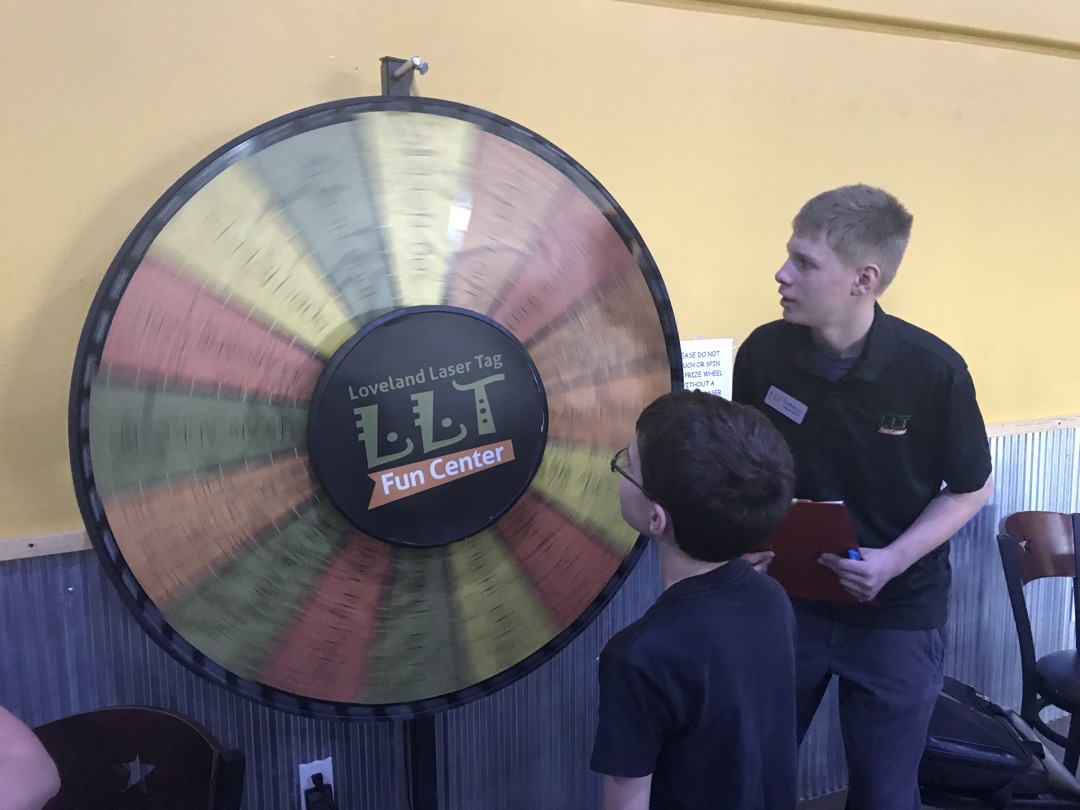 The birthday prize wheel