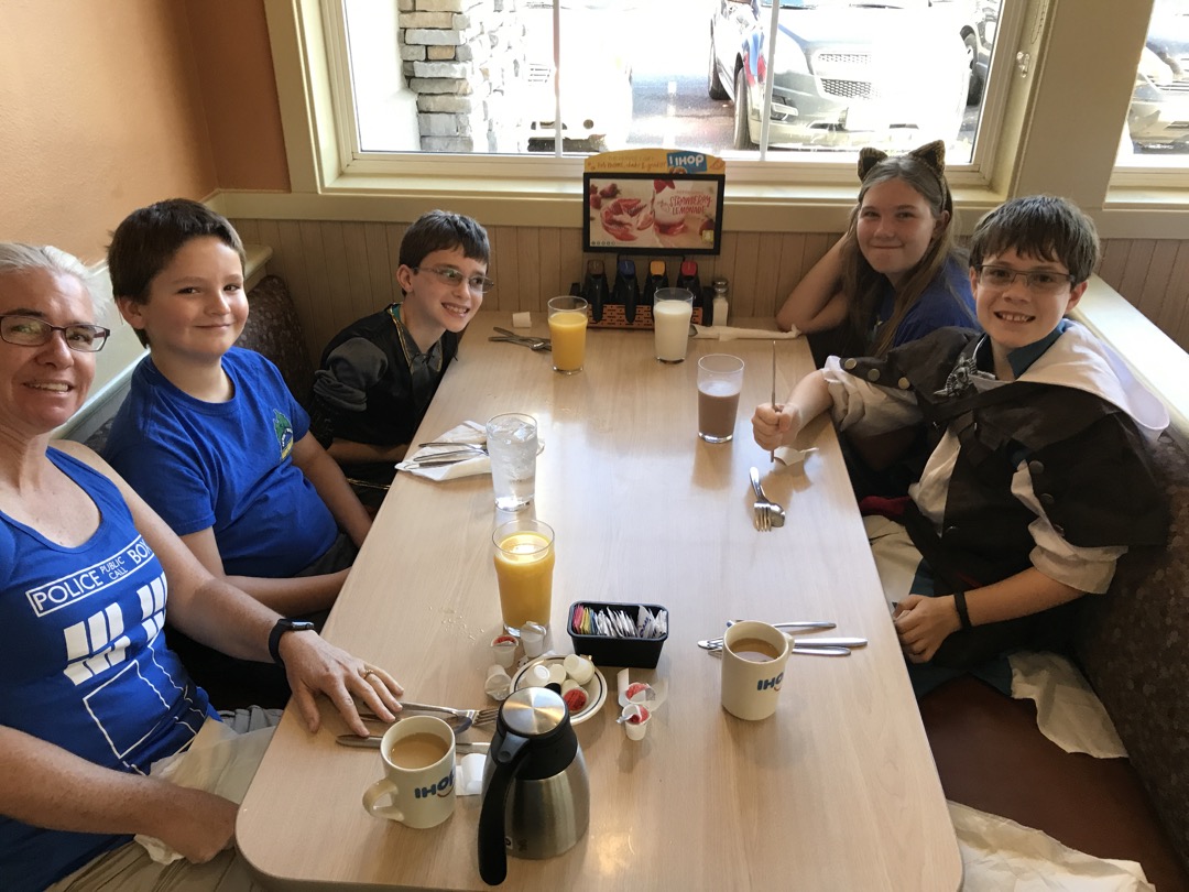 IHOP breakfast on the way to the Renaissance Festival