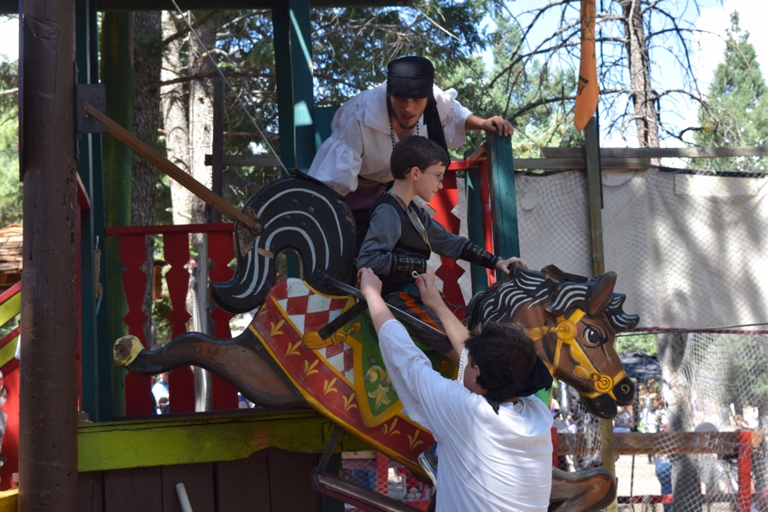 Ted tries his hand at jousting