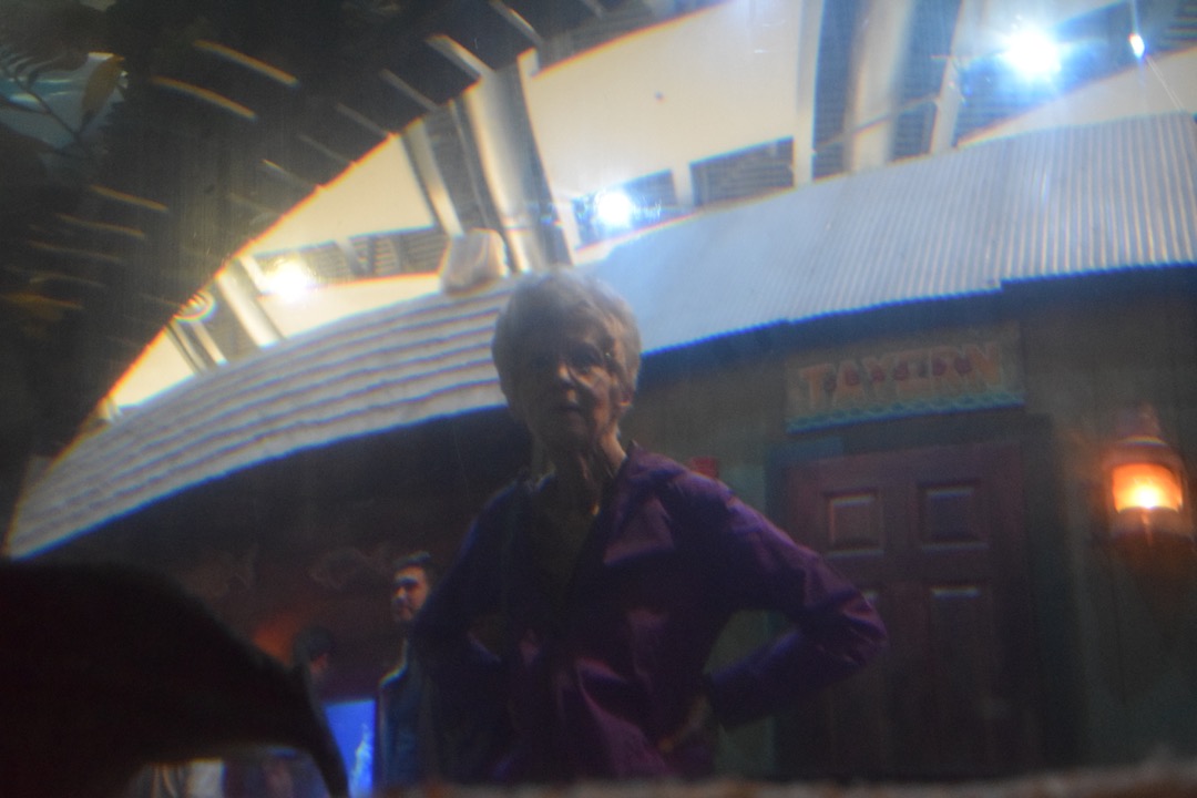 Grandma through a bubble