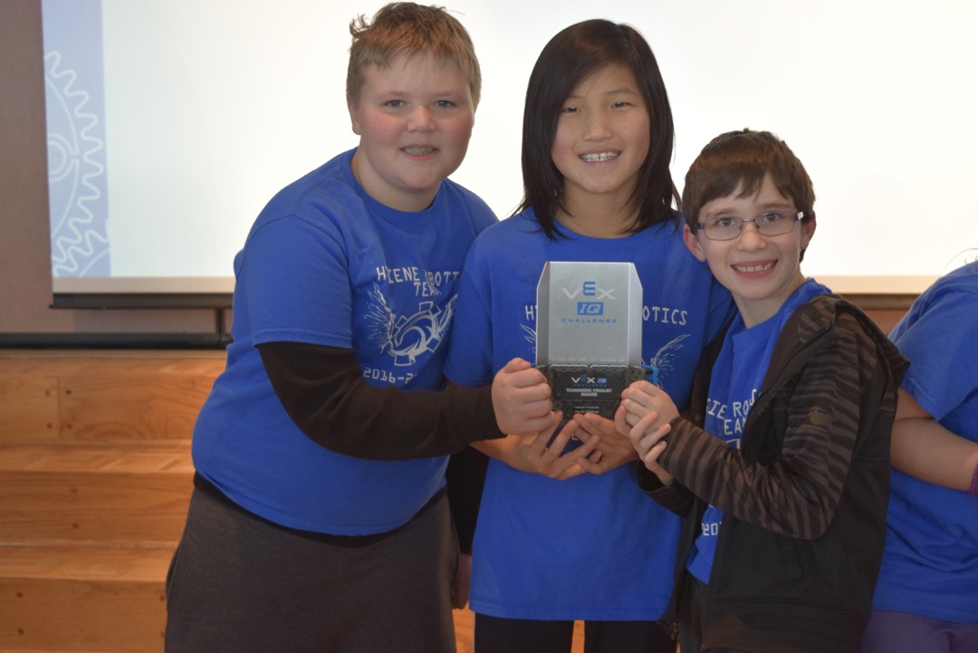 Ted's team got a trophy for coming in second place!