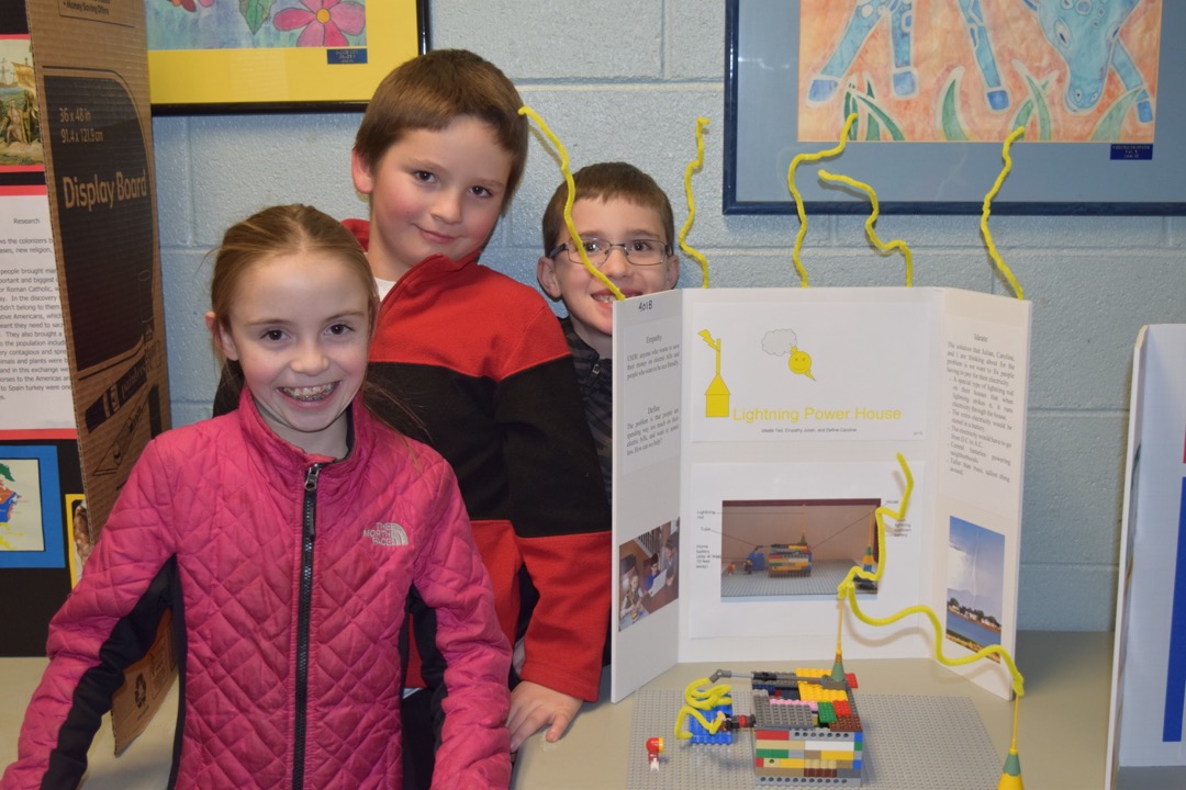 Ted and friends at the open house to explain their project