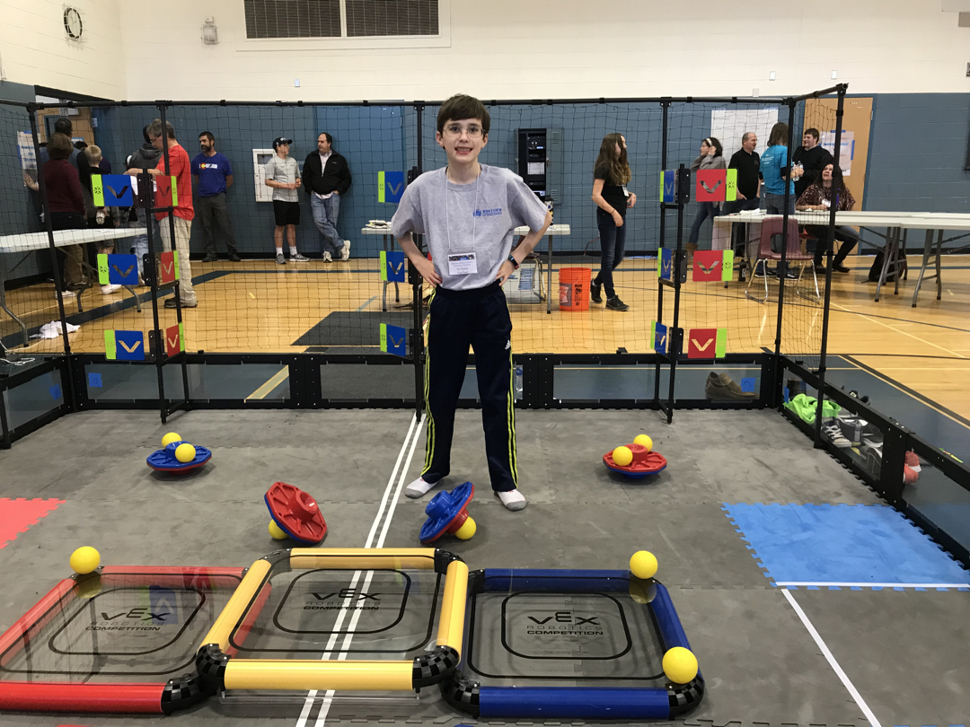 Ted resets fields at the VEX Robotics competition
