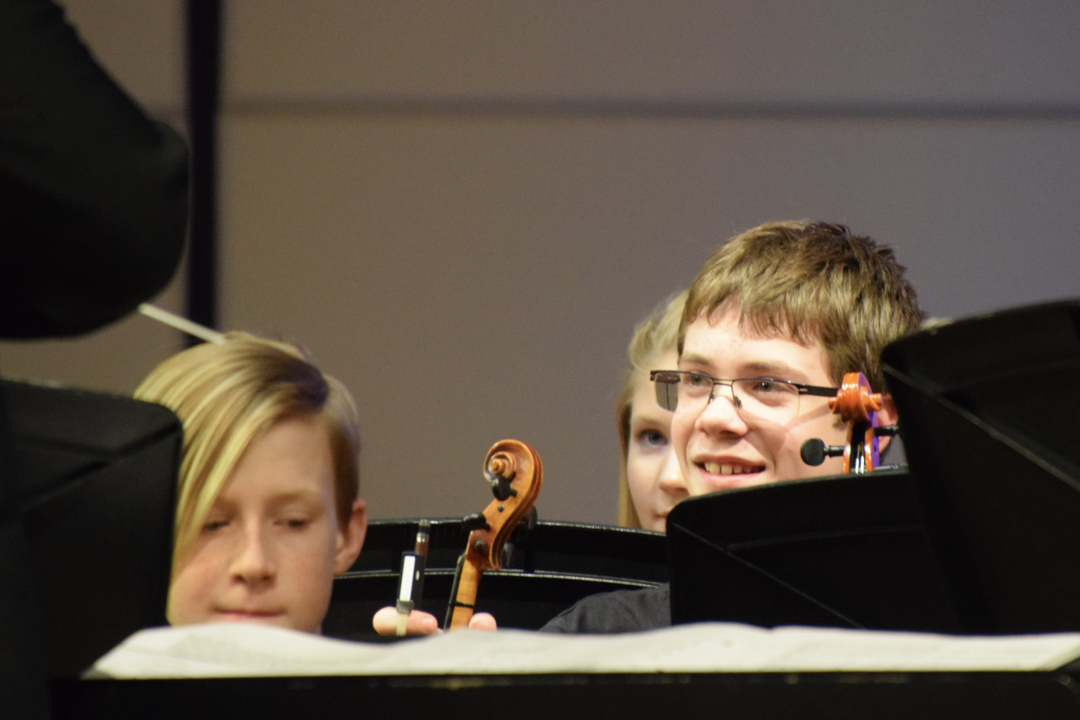 Smiling violinist