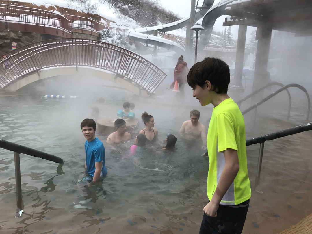 Amazing Old Town Hot Springs on a snowy, freezing day