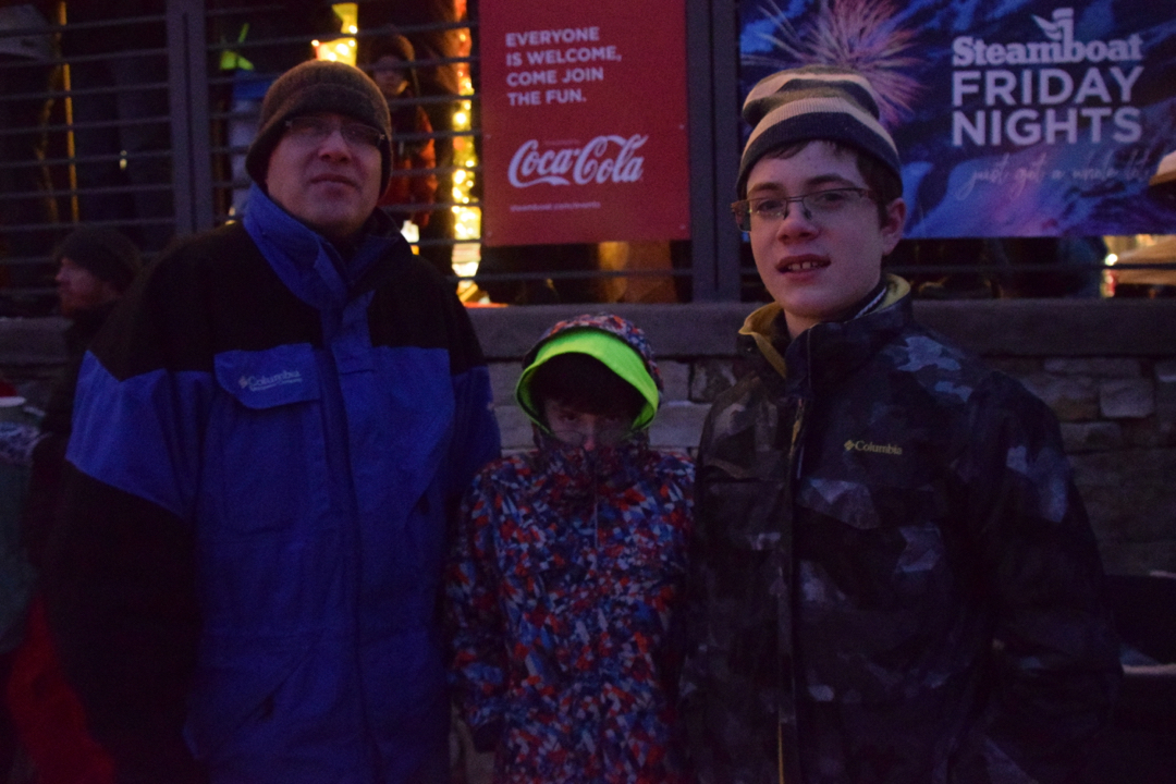 Waiting for the parade in the cold