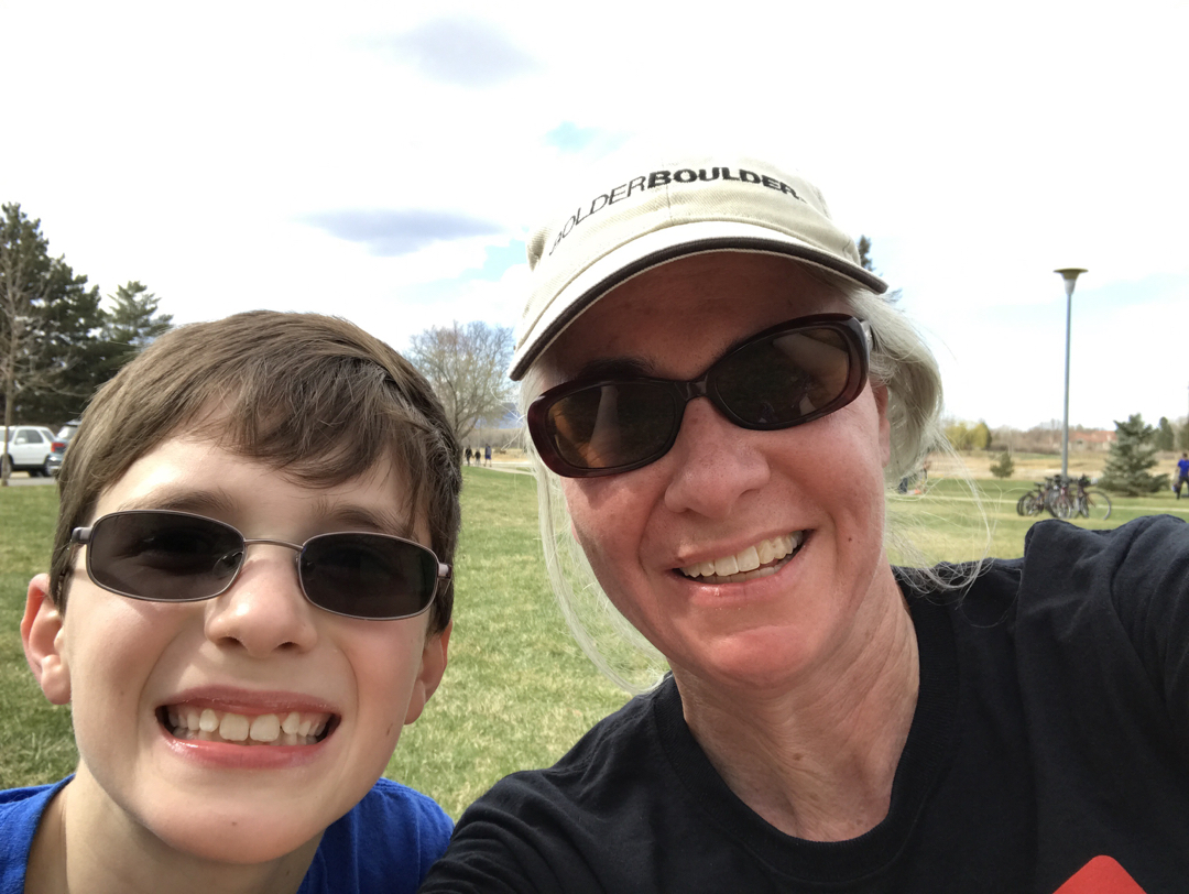 Mom and Ted getting miles for 100 Mile Club