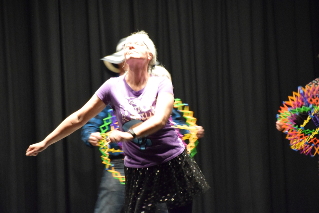 Mom gets her groove on at the talent show