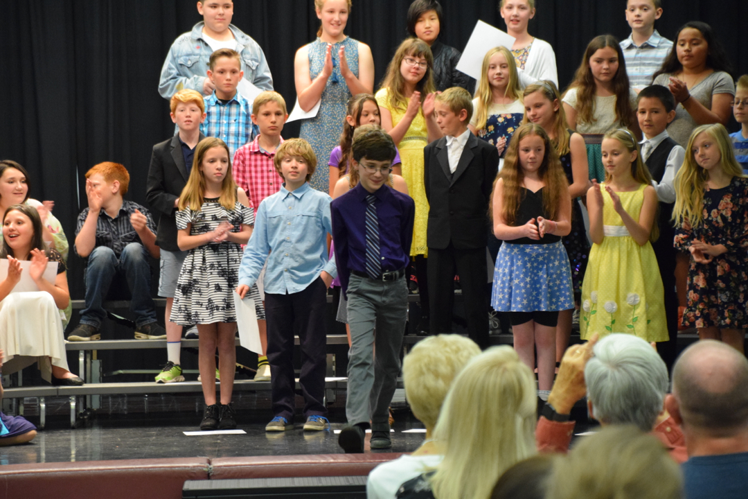 Coming to collect his Super Scientist award