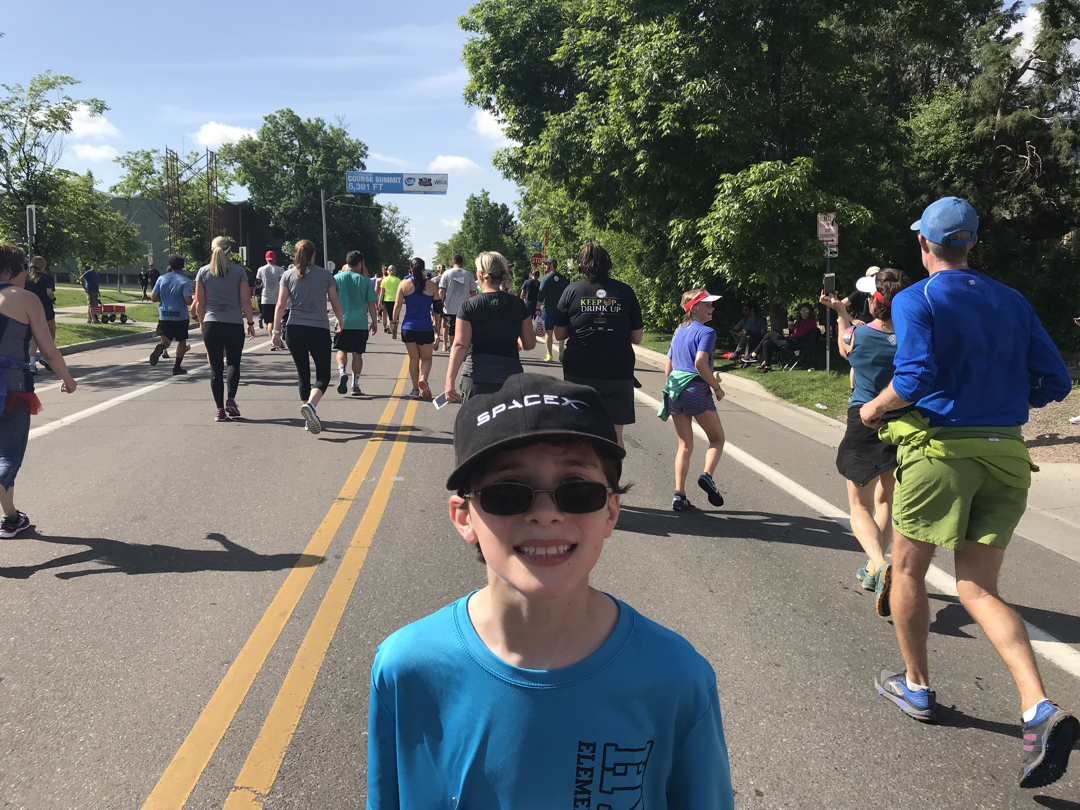 Ted at the highest elevation of the BolderBoulder
