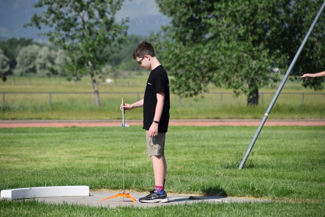 Tim's first rocket at Rocketry camp