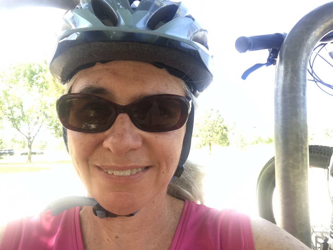 Bike selfie on the face of the sun