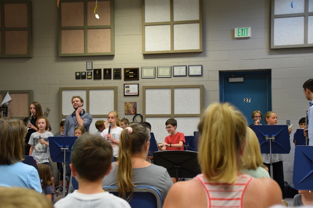 Ted gets ready to play his flute at band camp