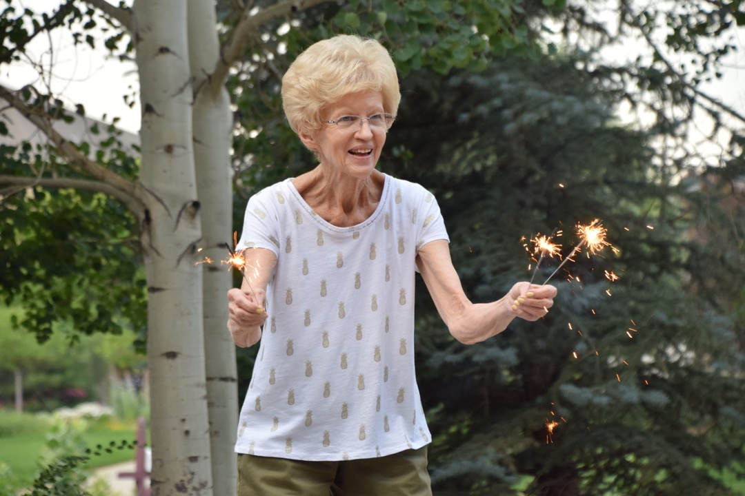 Grandma loves sparklers!
