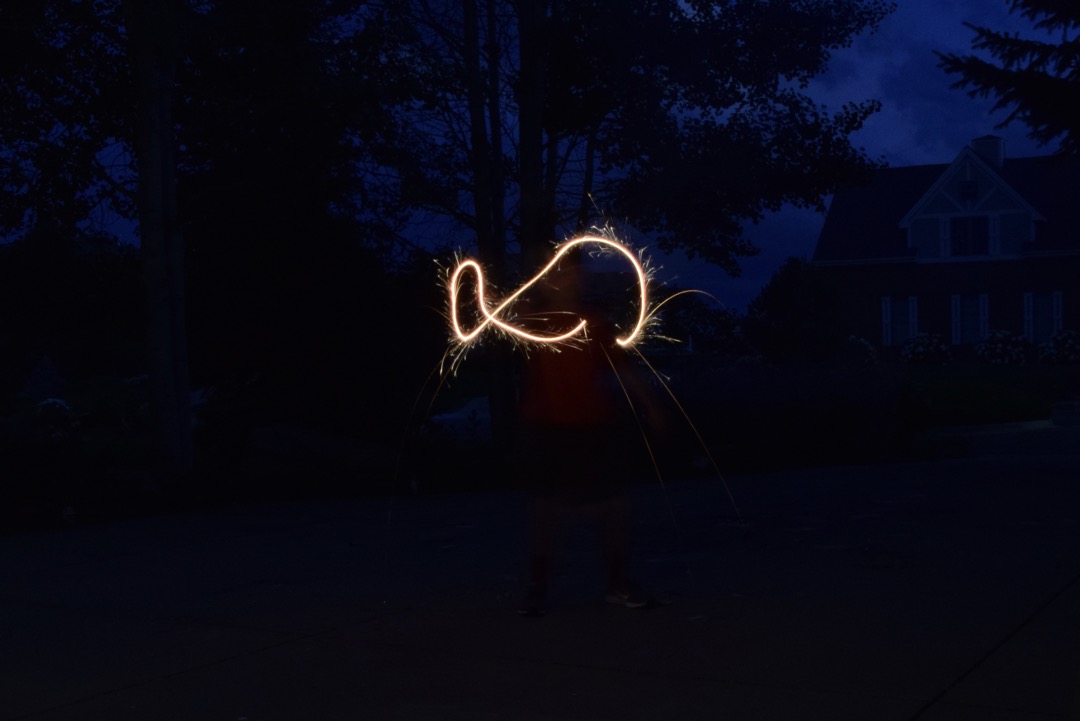 Magical sparkler shapes